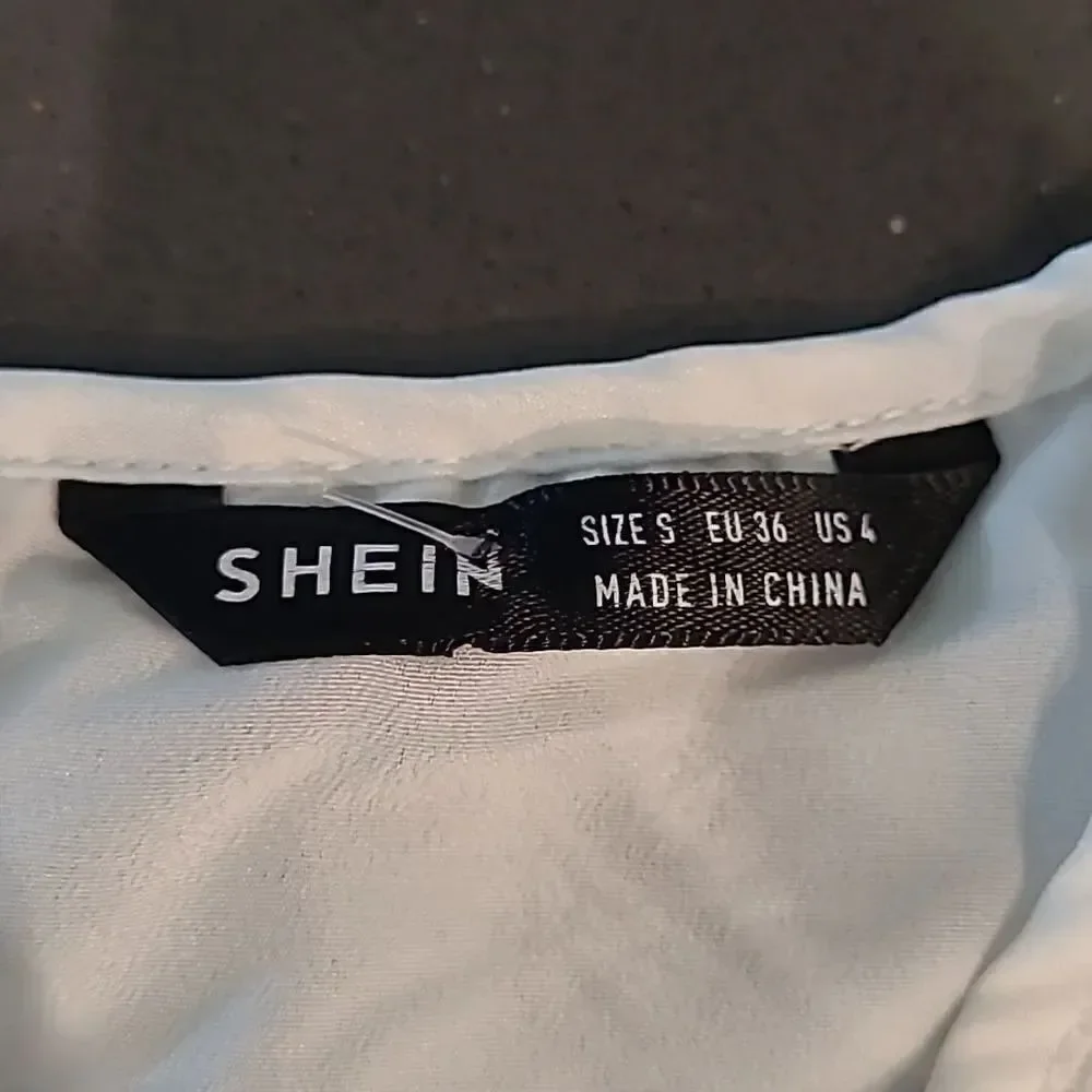 SHEIN sz S embroidered sheer dress with full lining